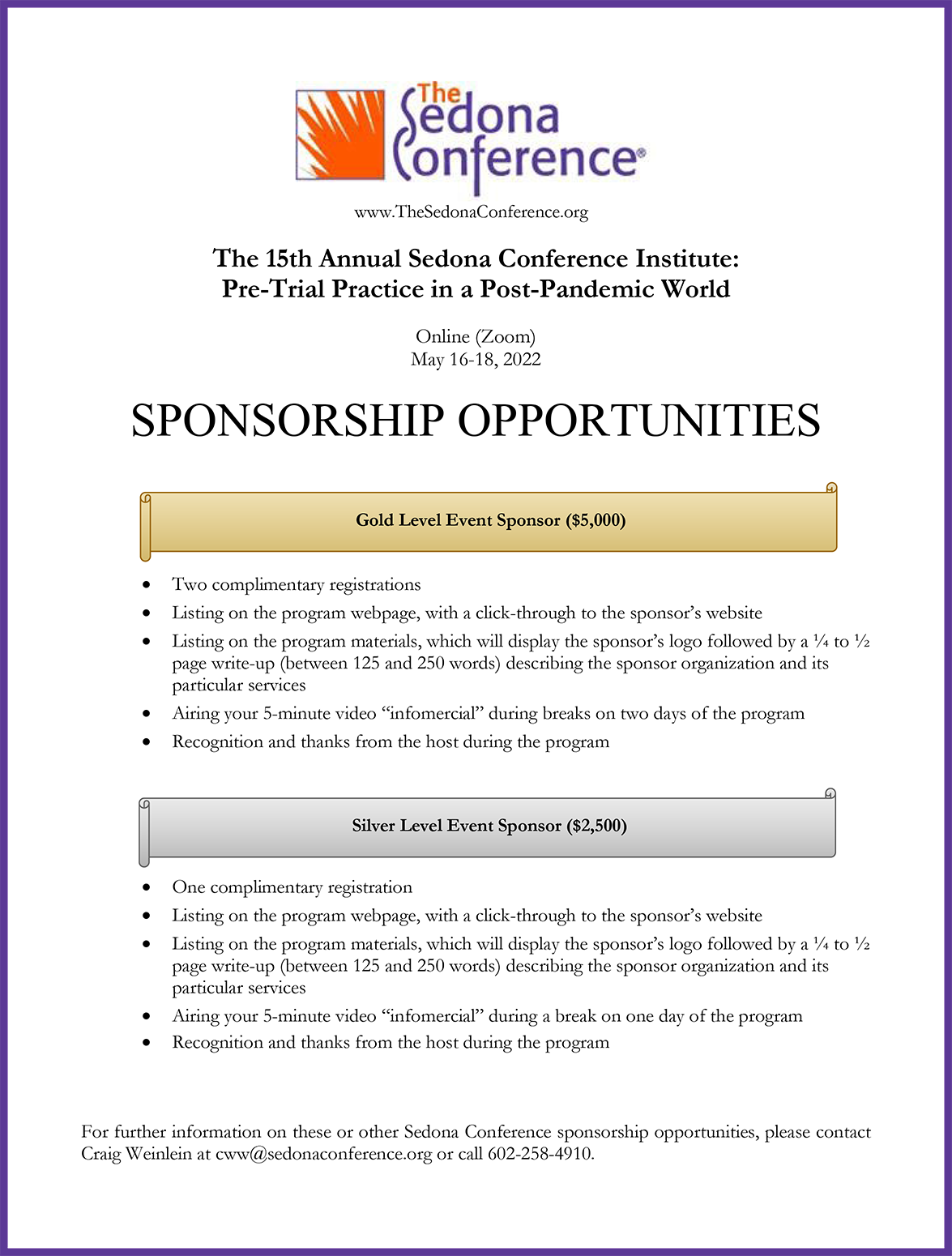 2022 Sponsorship Opportunities